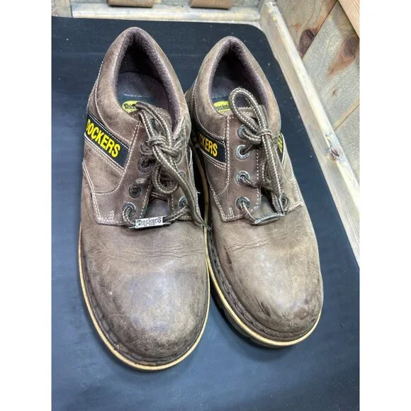 Dockers By Geni Mens Brown Leather Work Shoes EU43 US10 Vintage